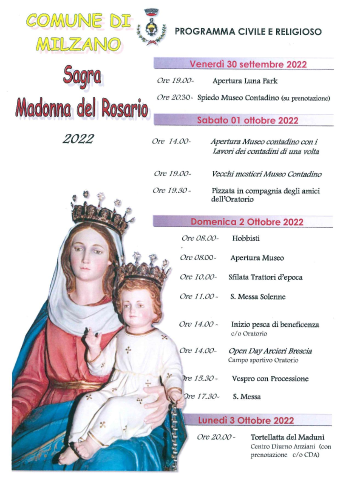 Celebrazioni sagra madonna del rosario 2022